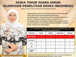 Dua Tahun Berturut-Turut Jatim Juara Umum Olimpiade Penelitian Siswa Indonesia