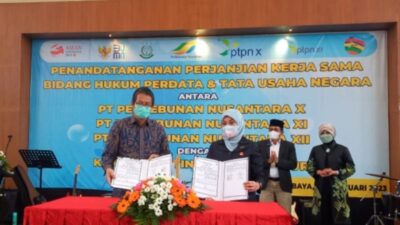 PTPN dan Kejati Jatim Tandatangani Kerja Sama Bidang Hukum Perdata dan TUN