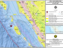Gempa M 6,9 Goyang Perairan Kepulauan Mentawai Sumatera Barat