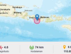 Gempa Skala M 4,6 Terjadi di Laut Sebelah Tenggara Klungkung Bali
