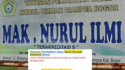 Terindikasi Penggelapan Pajak, TPPU dan TPPT, Ditjen AHU Blokir Akses YPI Nurul Ummah Ciampea Bogor