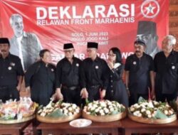 Gagoek INAKER: Deklarasi Relawan FRONT MARHAENIS TO GP, Makin Menguatkan Perjuangan Pilpres 2024