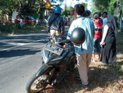 Terperosok Lubang Jalur, Siswi STM Magetan Jungkir Balik di Jalanan