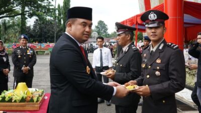 Bupati Dharmasraya Hadiri HUT Bhayangkara ke-77 Tahun 2023