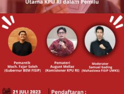 Kerja Sama dengan KPU RI, BEM FISIP UWKS Gelar Webinar Kepemiluan