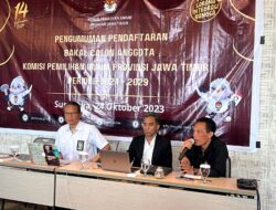 Tim Seleksi Buka Pendaftaran Anggota KPU Jatim 2024-2029