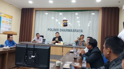 Ramah Tamah Kapolres Dharmasraya Bersama Insan Pers Kabupaten Dharmasraya