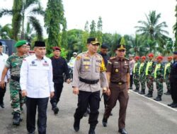 Dihadiri Sekda, Polres Dharmasraya Apel Gelar Pasukan Pengamanan Lebaran 1445 H