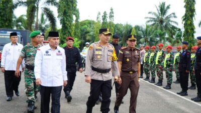 Dihadiri Sekda, Polres Dharmasraya Apel Gelar Pasukan Pengamanan Lebaran 1445 H