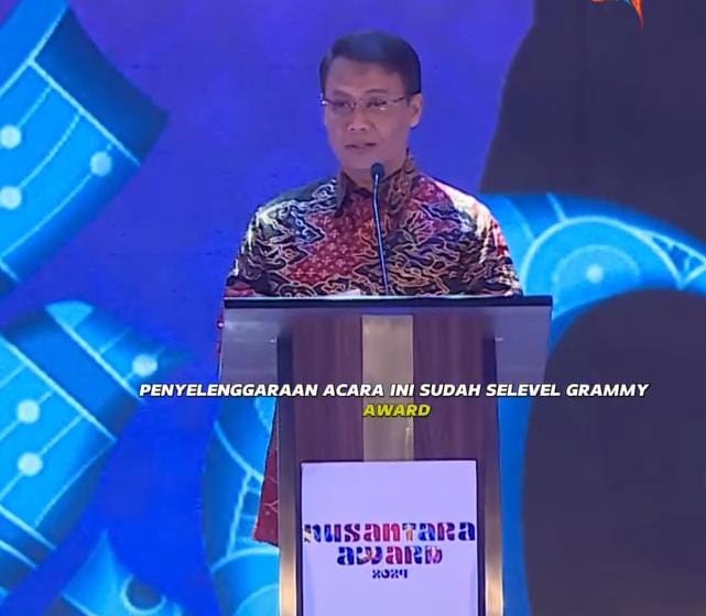 Wk Ketua MPR.RI Dr.Ahmad Basarah,SH,MH dalam sambutan singkatnya di acara pemberian Penghargaan Nusantara Awards 2024.Foto,-tangkapan layar