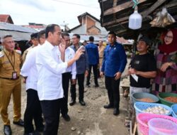 Jokowi Cek Harga Bahan Pokok di Pasar Palakka Bone Sulawesi Selatan
