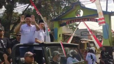 Ribuan Warga Iringi Paslon Anton-Dimyati Mendaftar ke KPU Kota Malang
