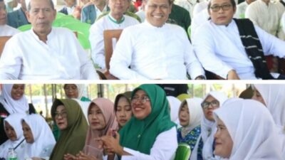 Paslon Bupati dan Wakil Bupati Magetan Sujatno-Ida Hadiri Pengajian Muslimat NU di Desa Baluk
