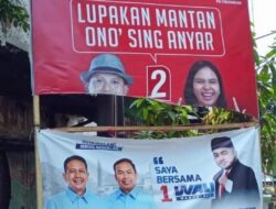 Alat Peraga Kampanye Paslon HC-Ganis Diduga Dirusak dan Dipasangi Gambar Paslon Lain, Siapakah Pelakunya?