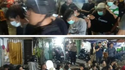 Polisi Grebek Kampung Narkoba di Jalan Kunti Surabaya, Amankan 25 Tersangka dan Barang Bukti 57 Paket Sabu