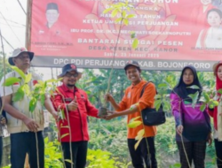 Peringati HUT Megawati Soekarnoputri ke 78, PDIP Bojonegoro Lakukan Gerakan Penghijauan