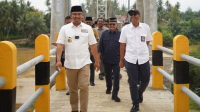 Jembatan Gantung Siguntur Diresmikan Bupati Dharmasraya Sutan Riska di Ujung Masa Jabatan