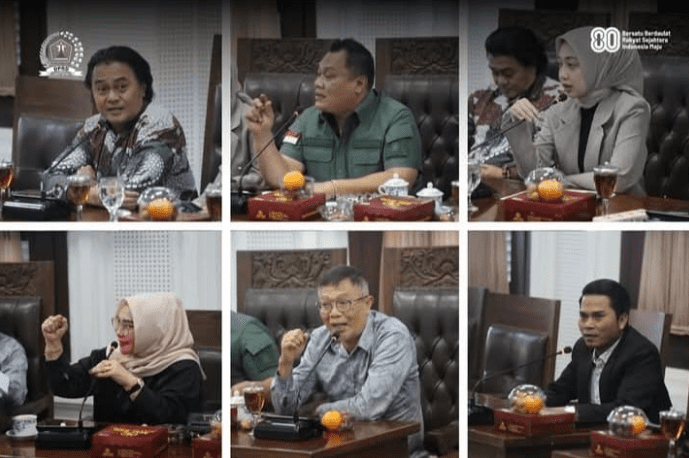 Rapat dengar pendapat dari Komisi D dan A DPRD Kota Malang bersama atlit Kota Malang peraih medali dari cabor anggar.