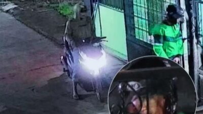 Terekam CCTV, Pelaku Pencurian Motor Pakai Seragam Ojol