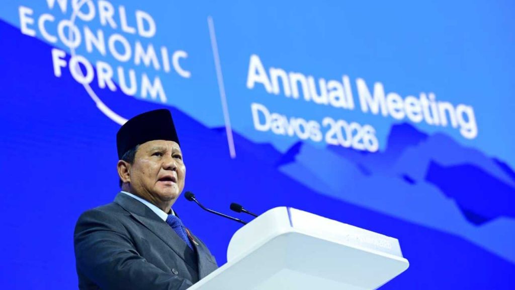 Presiden Prabowo Subianto berbicara di World Economic Forum 2026 tentang kondisi gizi dan nasi garam rakyat Indonesia.