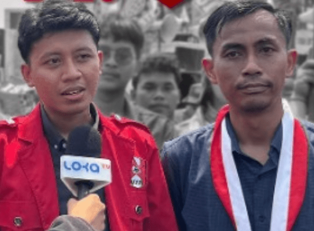 Ketua DPP GMNI Risyad Fahlevi dan Sekjen GMNI Patra Dewa
