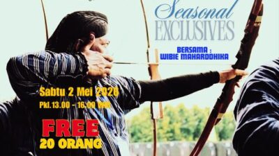 Poster Gladhen Jemparingan Panji Hamanah Jiwa di Museum Panji Tumpang Malang dalam rangka Hari Pendidikan Nasional 2 Mei 2026.