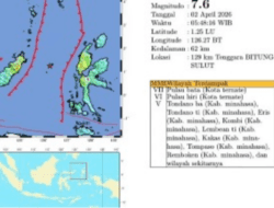 Gempa M7,6 Landa Wilayah Ternate Maluku Utara