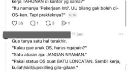 Cuitan pekerja outsorsing yang viral di instagram. ( Foto: IG @rumpi_gosip)