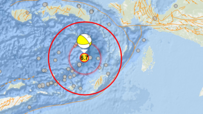 Gempa Bumi Tektonik M6,7 di Laut Banda Maluku