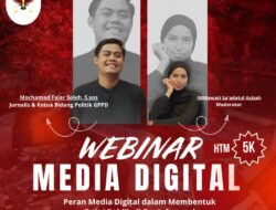 Webinar Media Digital IMM Hukum UMSIDA Bahas Peran Media & Opini Publik
