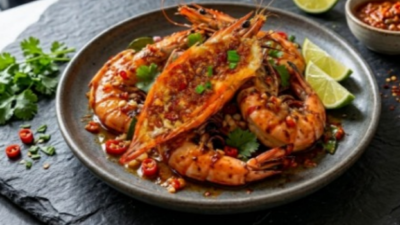 Resep Udang Panggang Bumbu Bawang Pedas Gurih