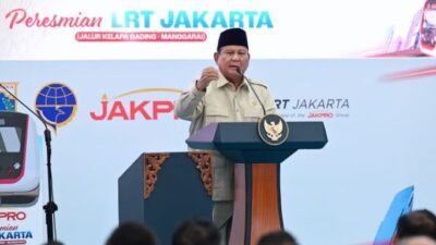 Prabowo Resmikan LRT Kelapa Gading – Manggarai